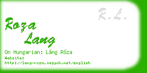 roza lang business card